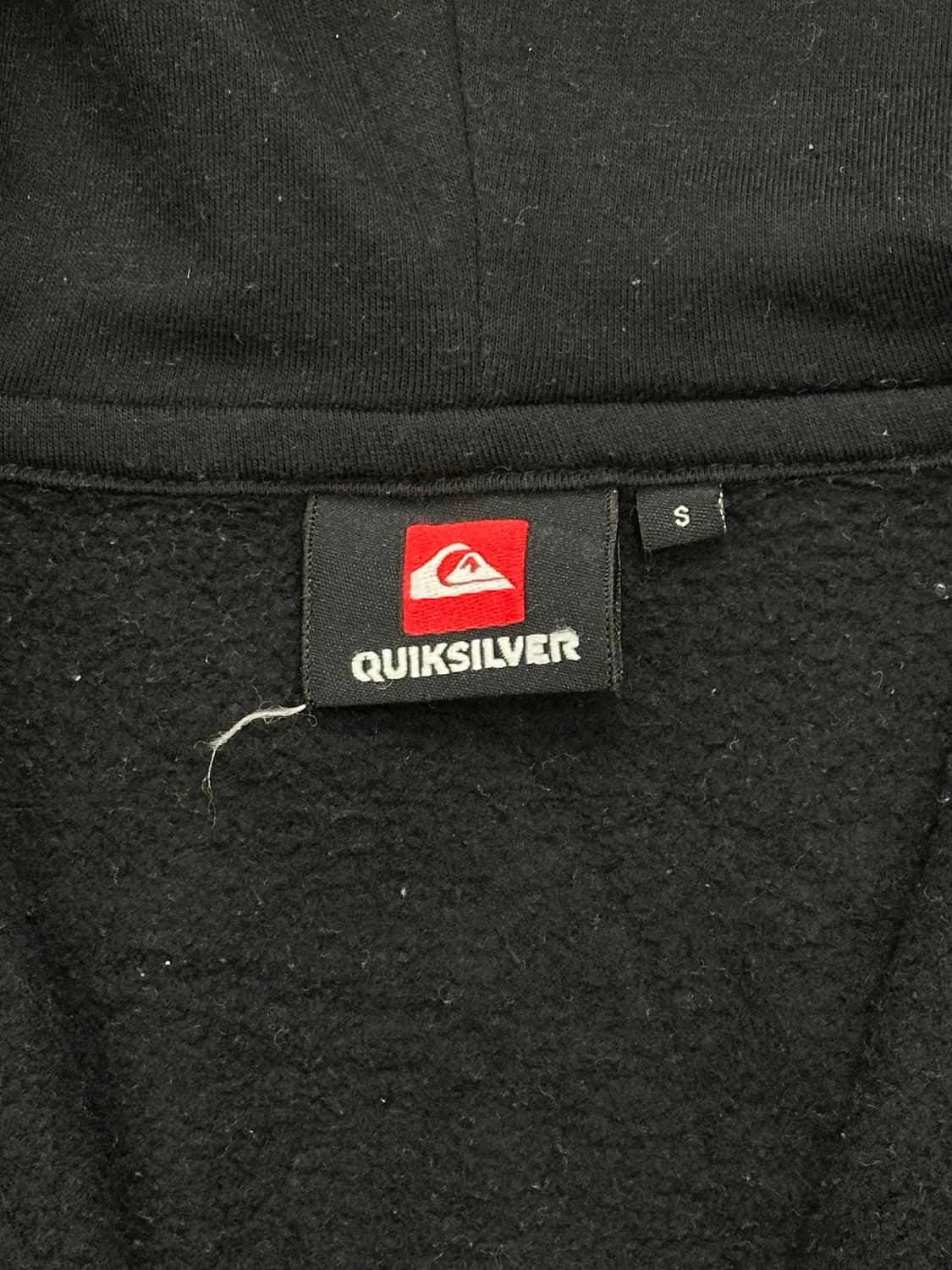 OS)QuikSilver 빈티지 블랙 플리스 후드집업 상품이미지3