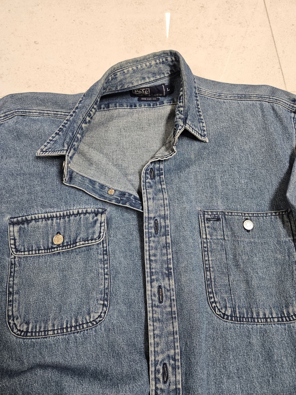 90s 폴로 랄프로렌 데님셔츠 상품이미지8