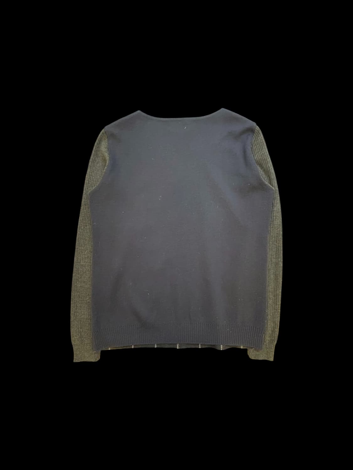 솔리드옴므 체크 패널 니트 상품이미지2