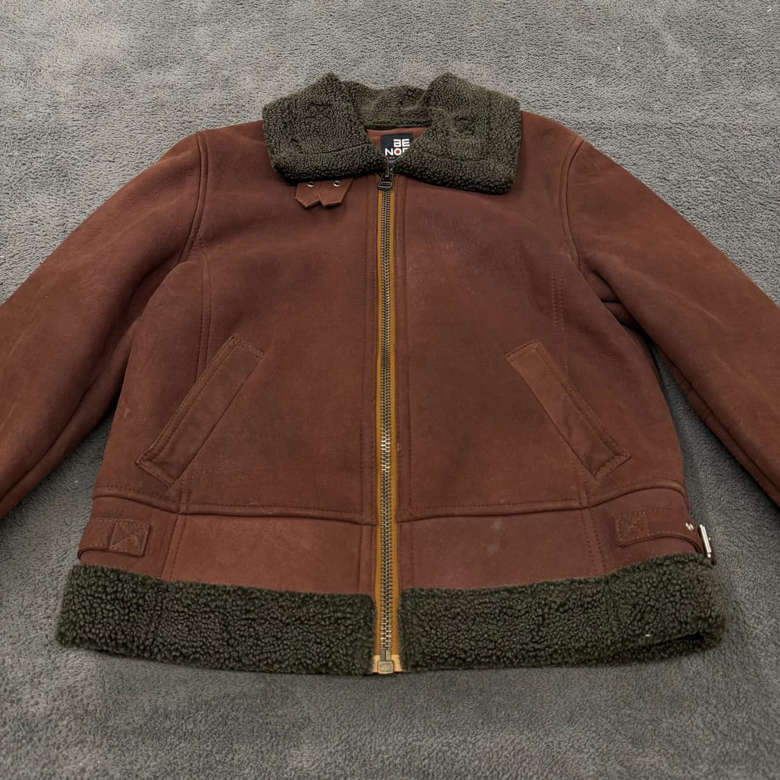 [ 85-92-160 ] 빈티지 쉐르파 스웨이드 양가죽 무스탕 자켓 상품이미지3