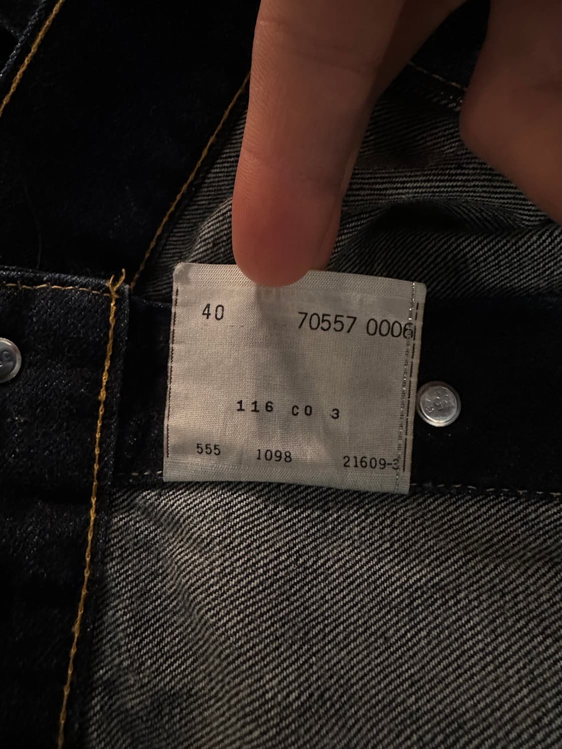 90s USA 발렌시아 빈티지 리바이스 557xx 3세대 데님 자켓 상품이미지8