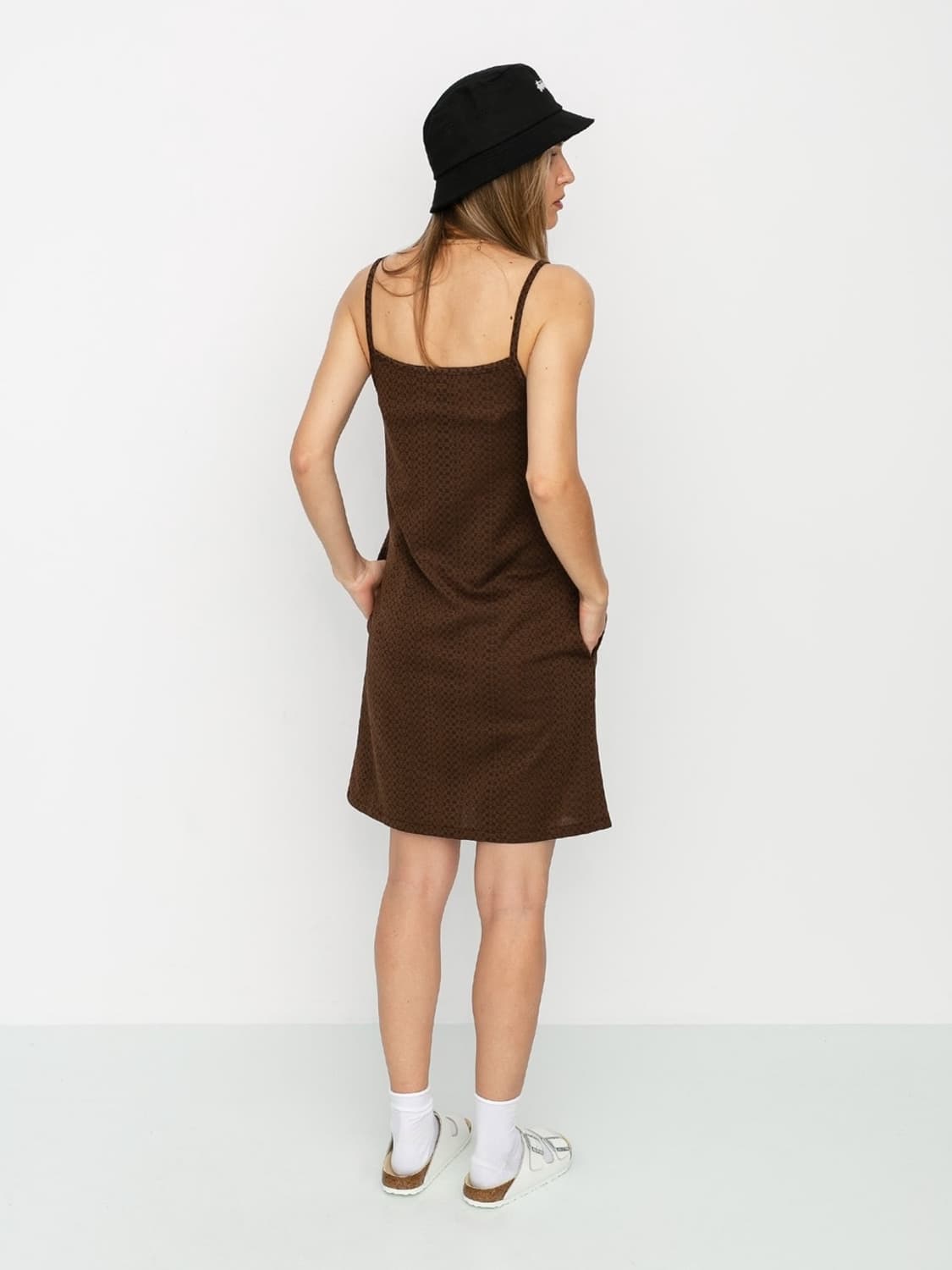 Tonal Jacquard Dress (Brown) 상품이미지3