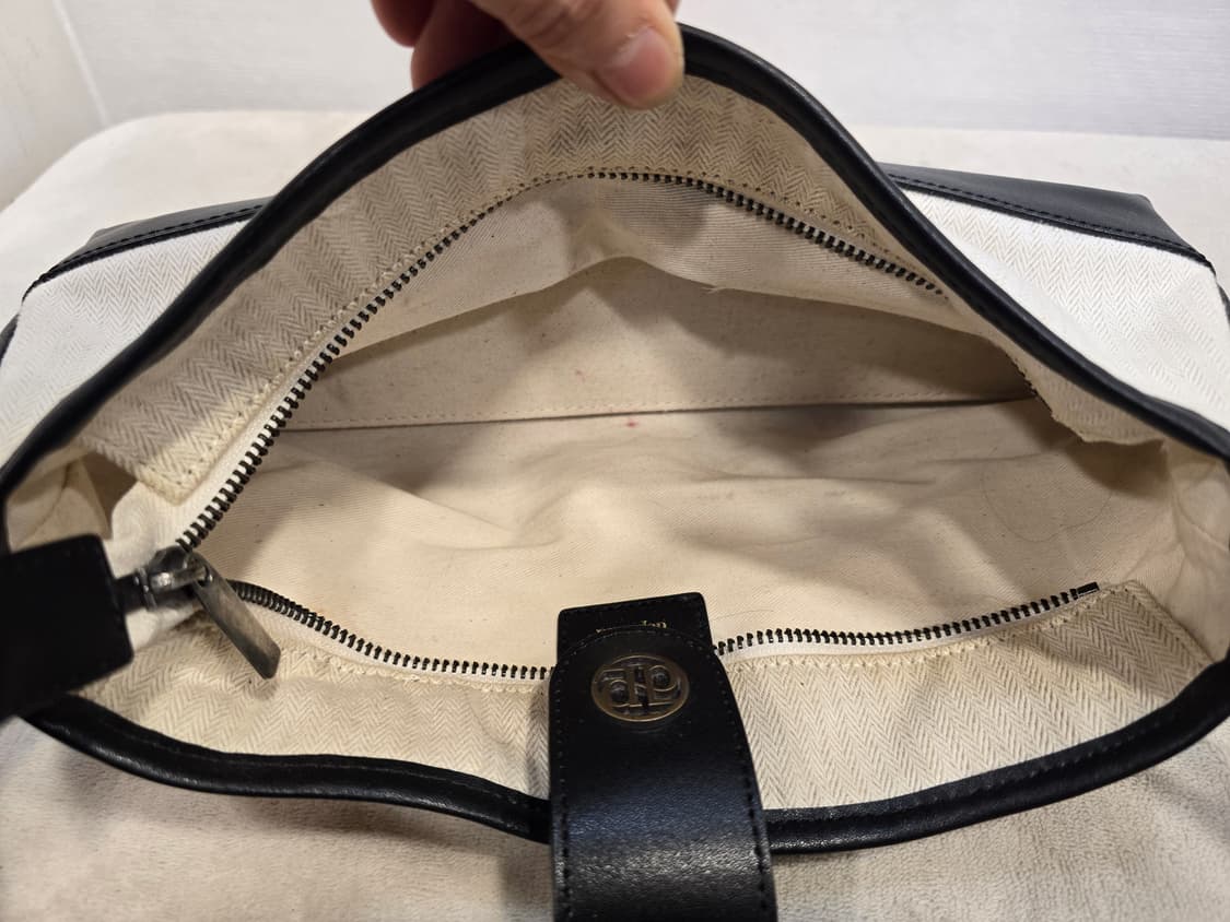 드파운드 타운백 호보백 헤링본 아이보리&블랙 숄더백 상품이미지9