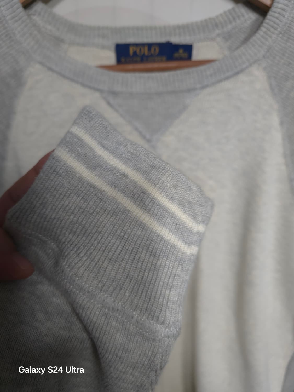 폴로 랄프로렌 톤온톤 면니트 M ✨️정품✨️ 상품이미지4