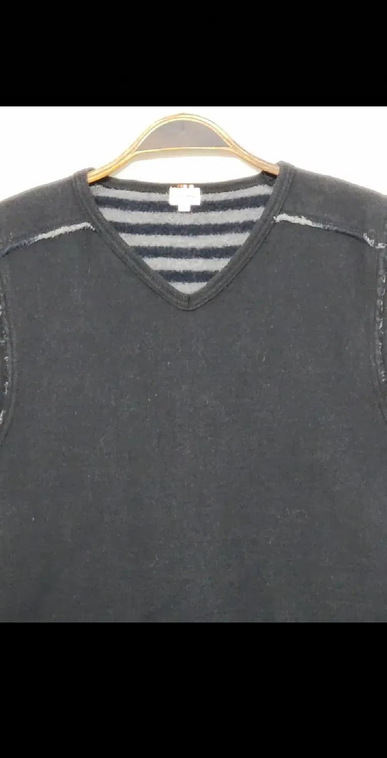 (M) 폴스미스 니트조끼 블랙 브이넥 베스트 일본판  상품이미지2