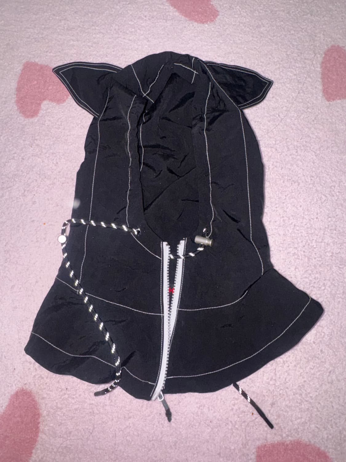 킴히 KEEMHII 캣 이어 스티치 바라클라바 블랙 네코미미 상품이미지4