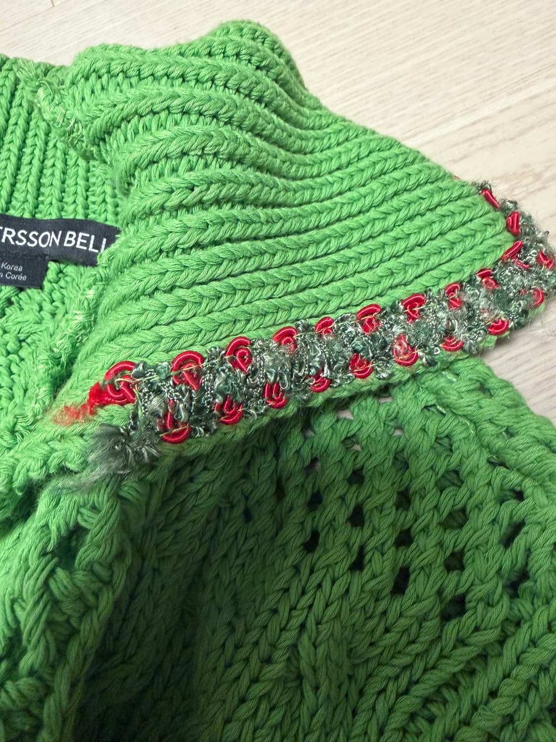 (1회착) ADSB 앤더슨벨 소바쥬 코튼 가디건 그린 상품이미지4