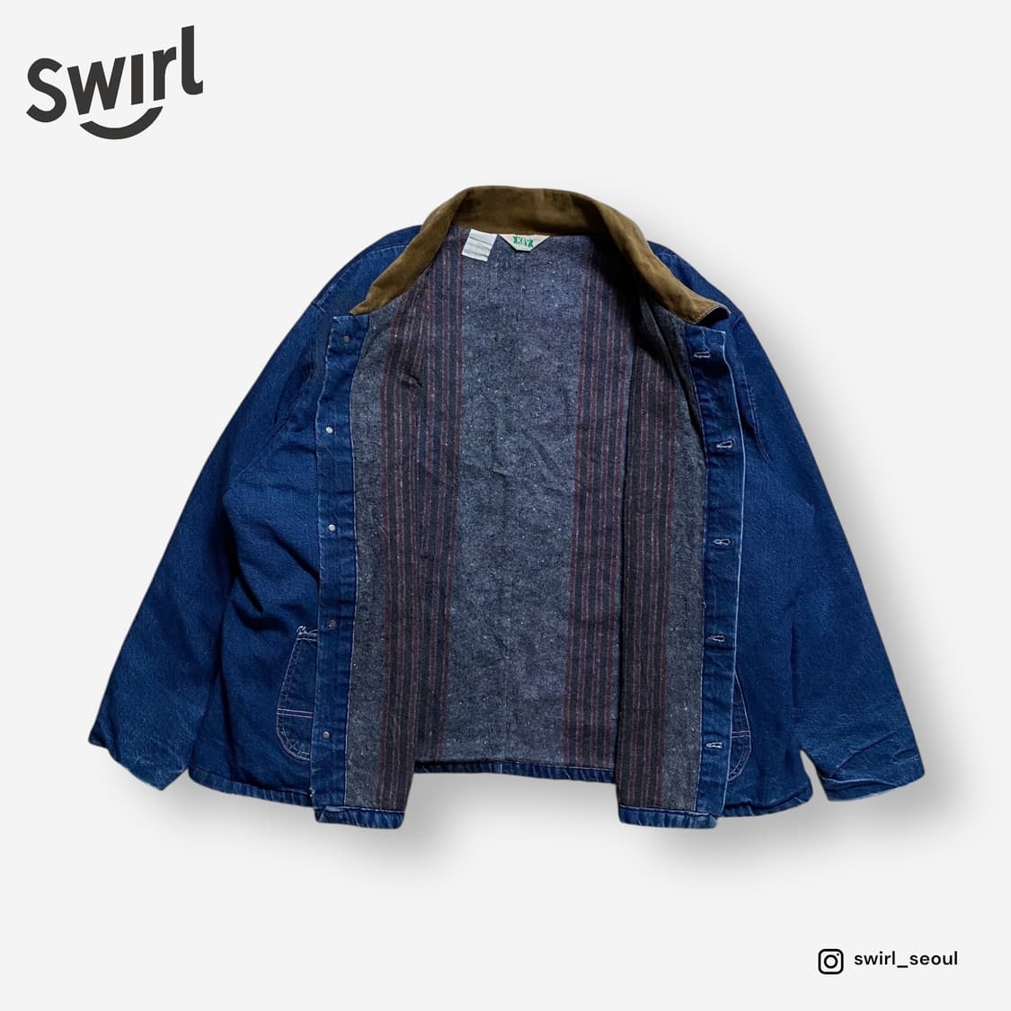 🌊”KEY“ Blanket Denim Chore coat 상품이미지2