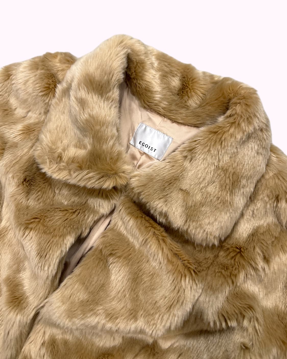 beige faux fur jacket 상품이미지3