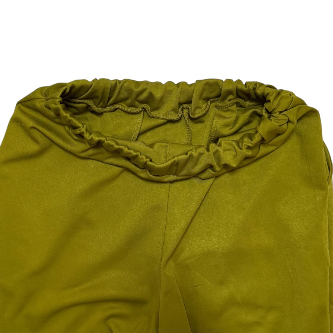 머스타드 올리브 핀턱 밴딩 플레어 팬츠 상품이미지6