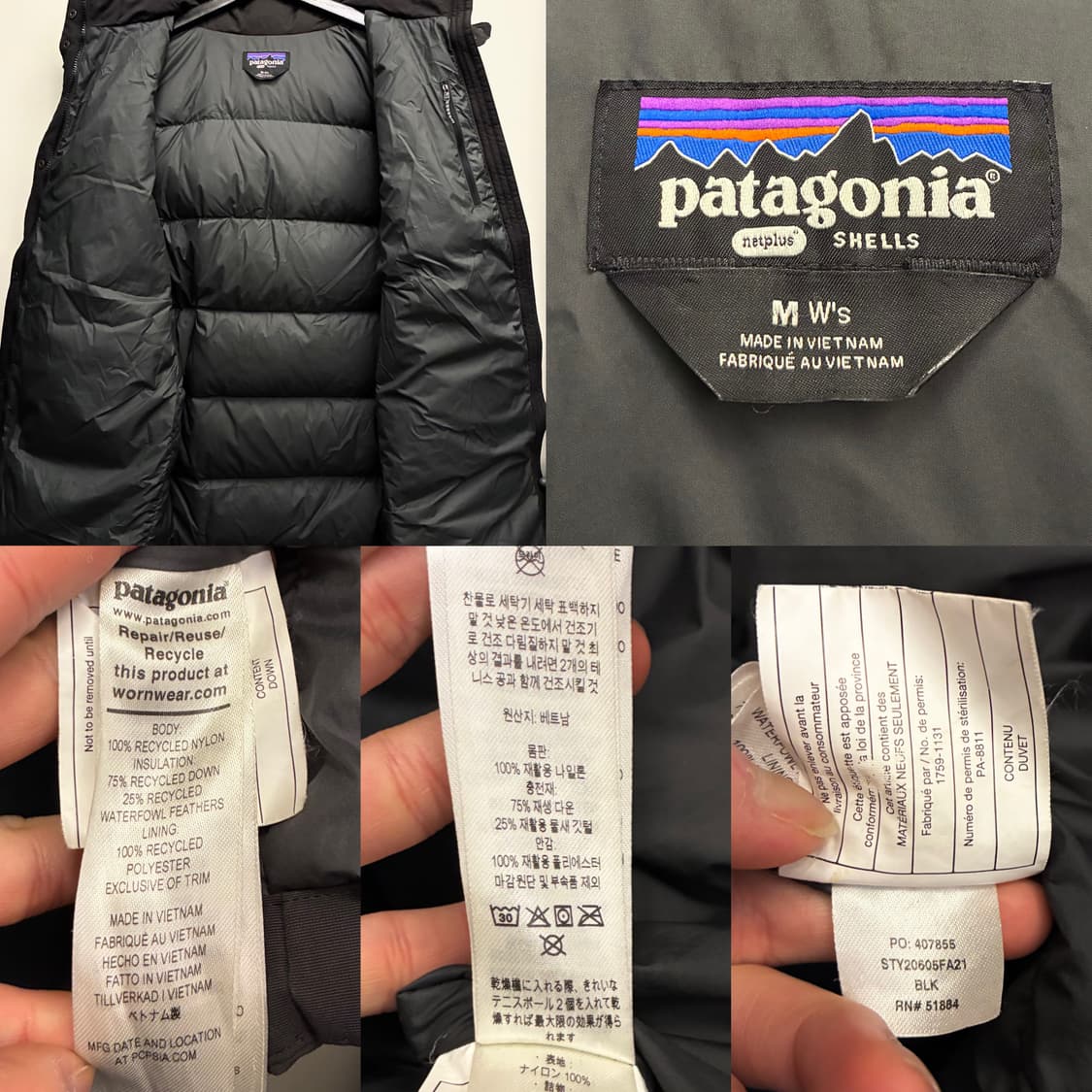 (M/97)파타고니아 우먼즈 다운리프트 파카 롱패딩 블랙 상품이미지9