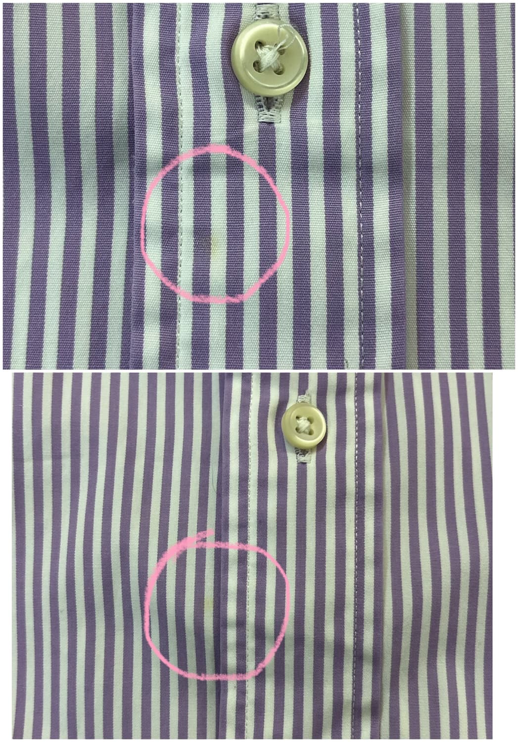 폴로 랄프로렌 스트라이프 반팔 셔츠 퍼플 XL #csz3396  상품이미지6