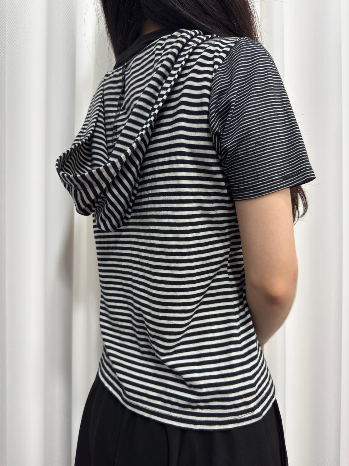 stripe hood top 상품이미지3