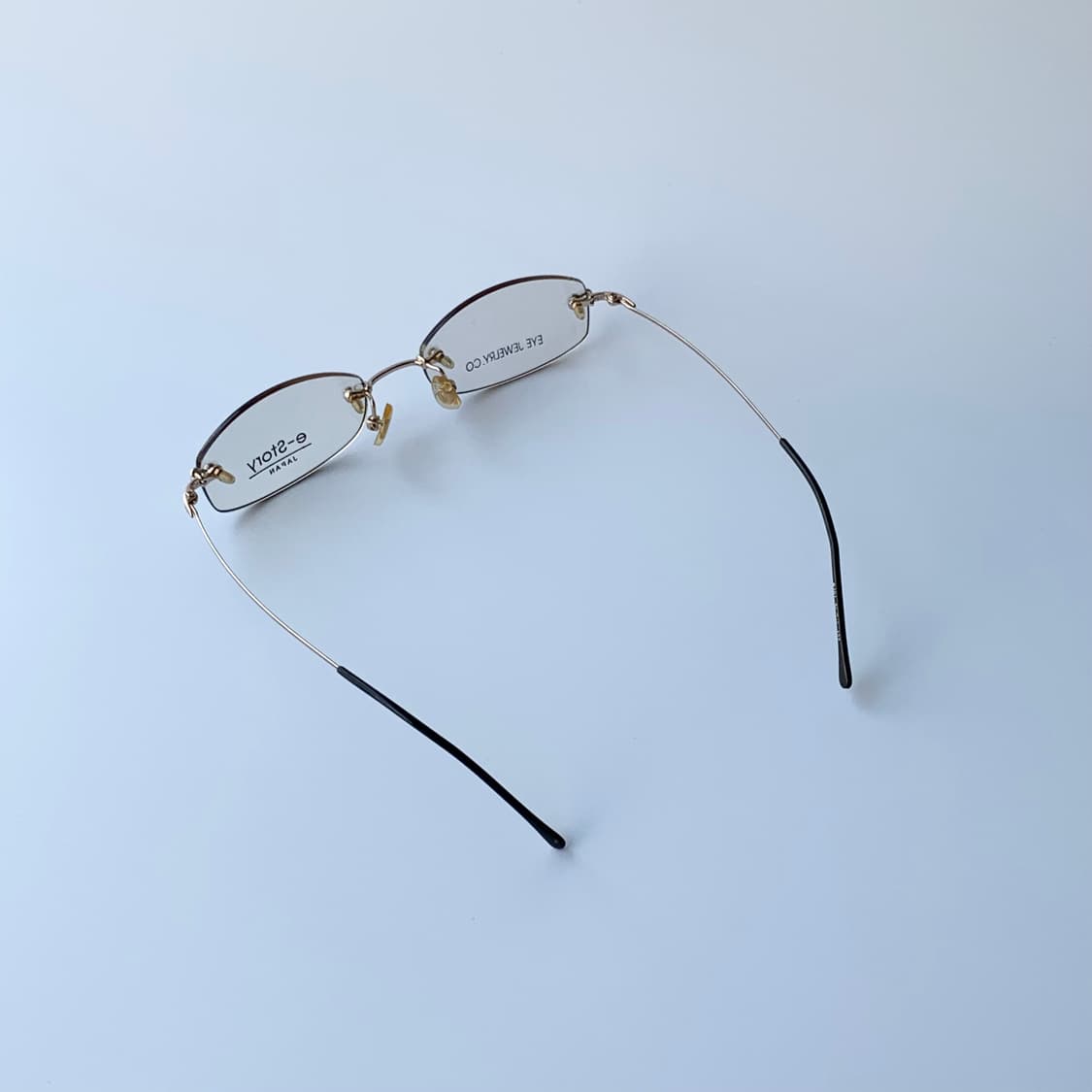 806 데드스탁 픽키 오벌 이스토리 경량 무테 빈티지안경 상품이미지5