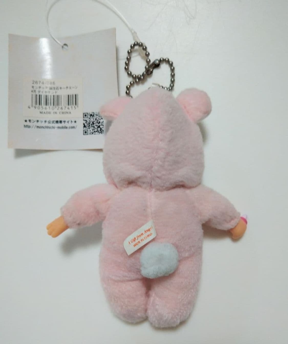 탄생석 몬치치 4월 다이아 택 ㅇ 핑크 몬치치 키링 상품이미지2