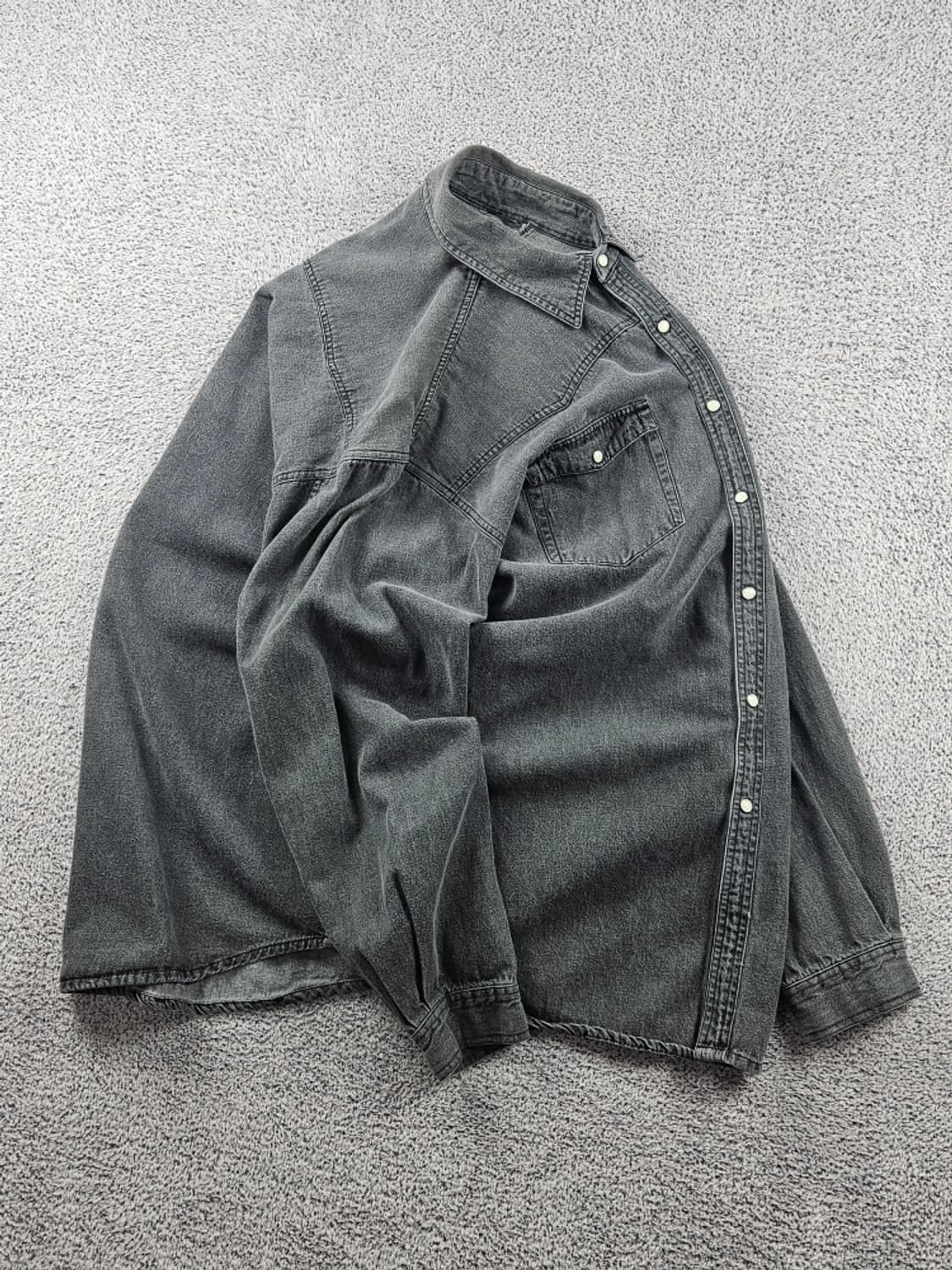 할리데이비슨 포켓 블랙 데님 바이커 셔츠 ( 2XL ) / 9374 상품이미지4