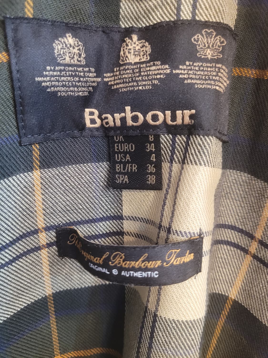 바버 비드넬 왁스 자켓 UK8 세이지 상품이미지3