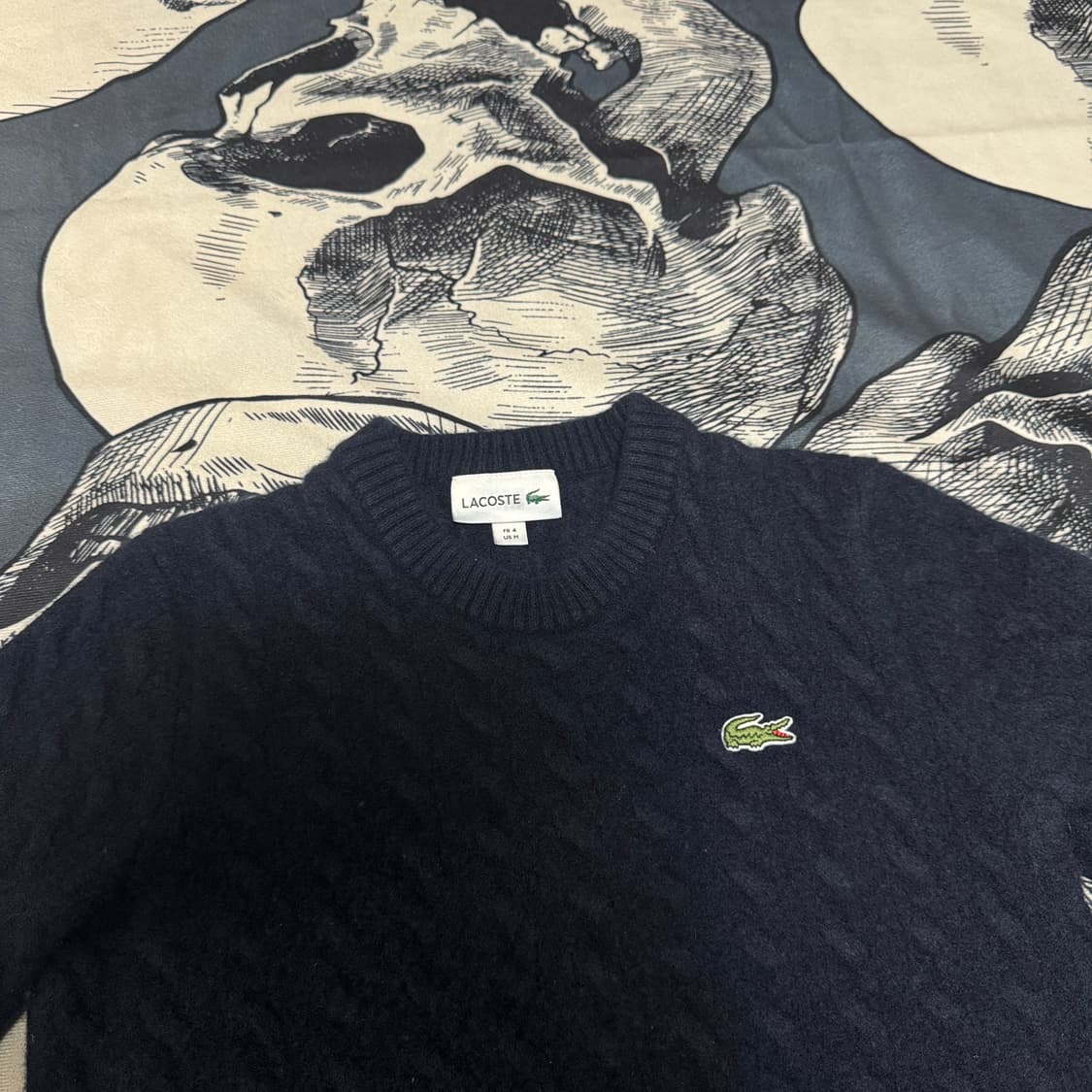 라코스테 울 캐시미어 니트 여성 44사이즈 (수축이슈) 상품이미지3