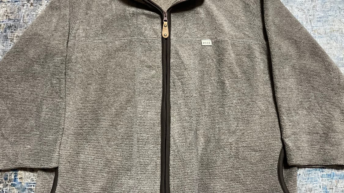 JPN 00s 일본 빈티지 Y2K 올드스쿨 브라운 니트 집업 플리스 자켓 상품이미지6