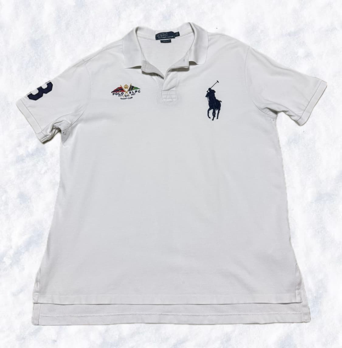 폴로 랄프로렌 빅포니 치프키프 흰파 반팔 상품이미지1