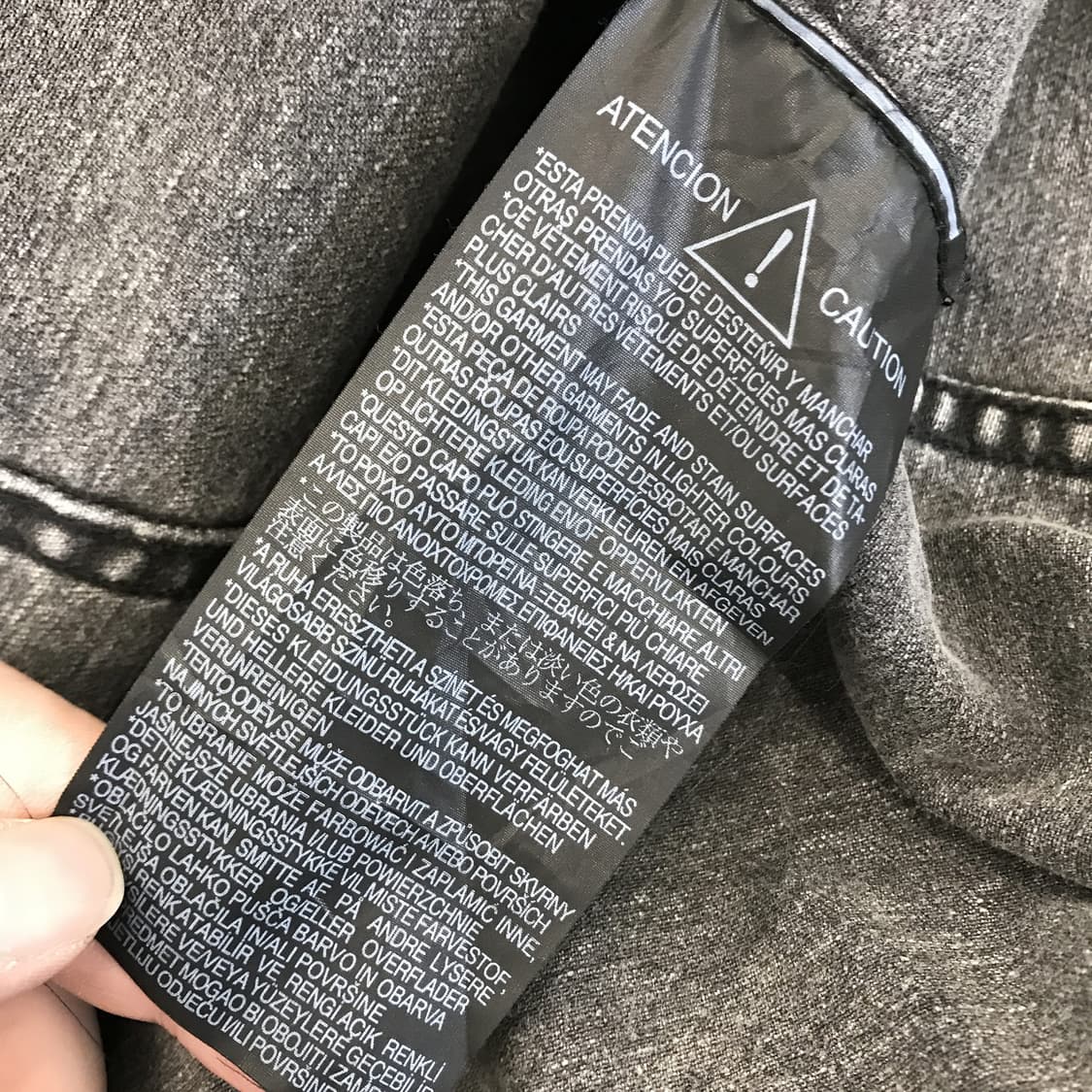 자라 워시드 흑청 그레이 데님셔츠자켓 [XL] 상품이미지5