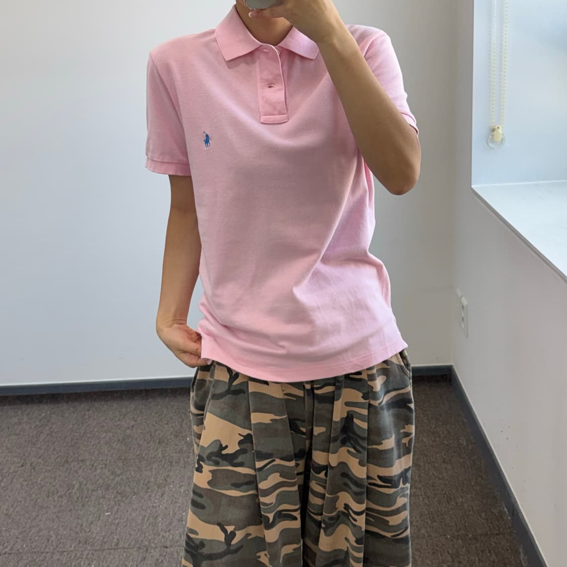 Polo 폴로 블루 포니 핑크 카라 반팔 상품이미지2