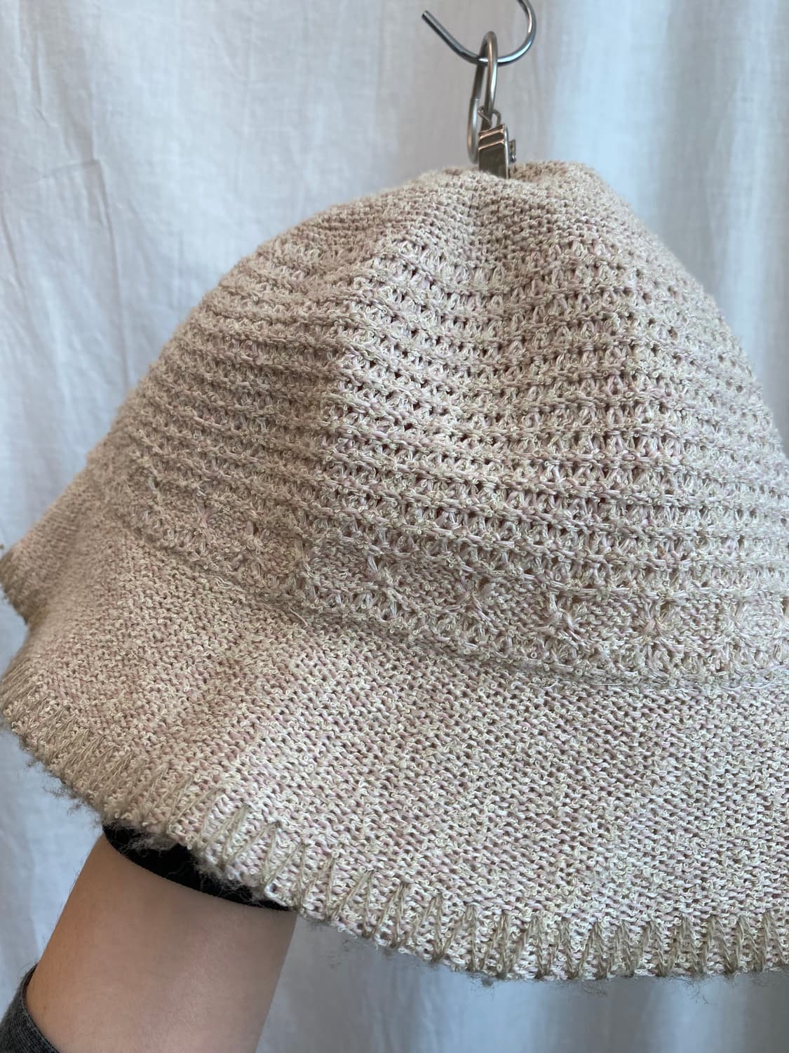 베이지 니트 버킷햇(S-M) 상품이미지3