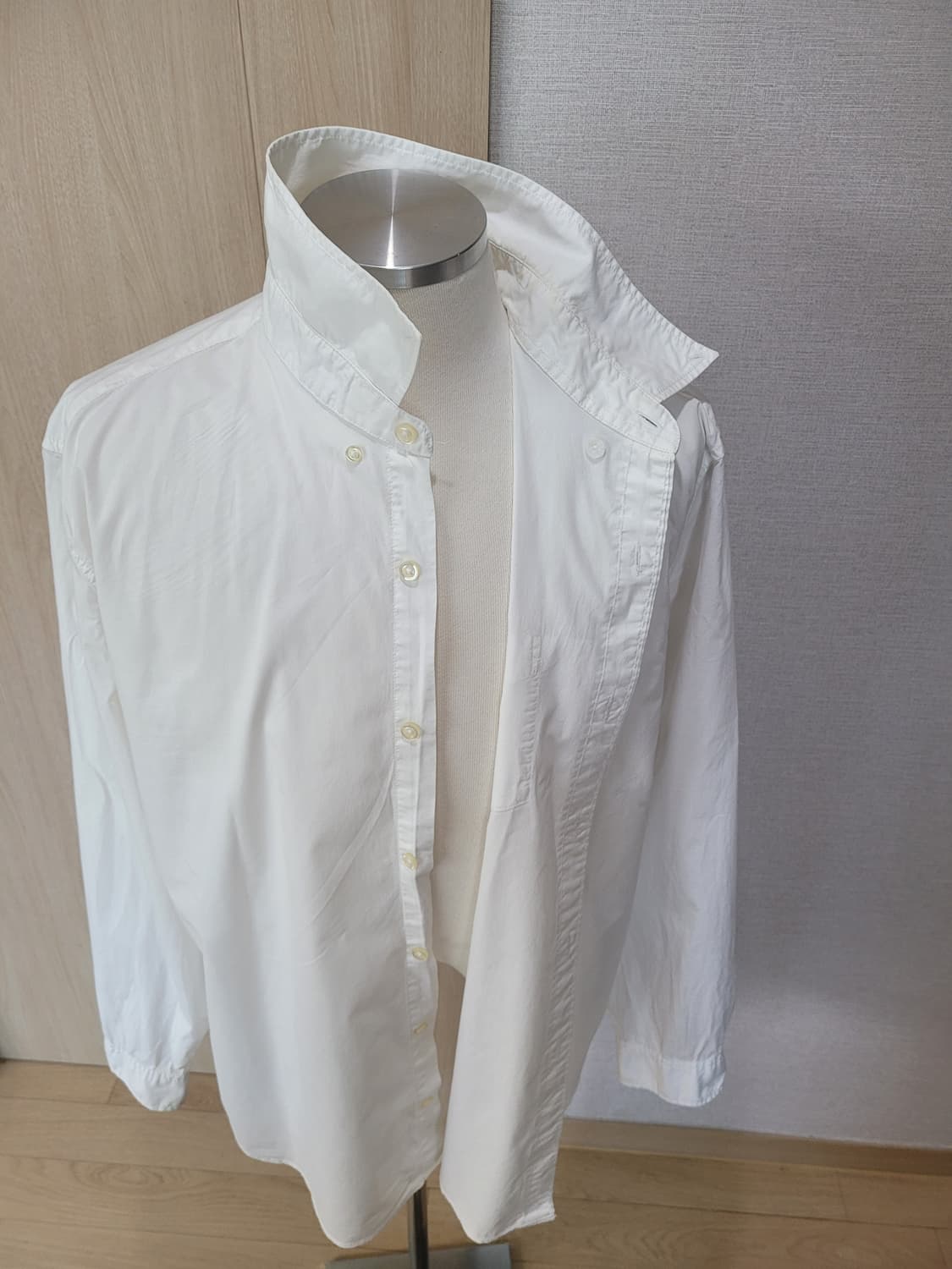 갭 GAP 남자 스탠다드 핏 스트레치 셔츠 105 화이트 상품이미지7