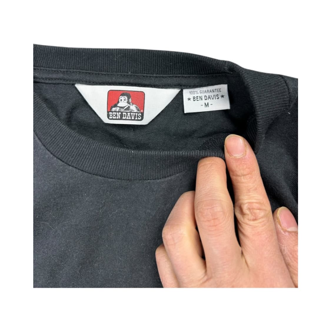 M) 벤데이비스 블랙 스트라이프 포켓 반팔티 T-102 상품이미지3