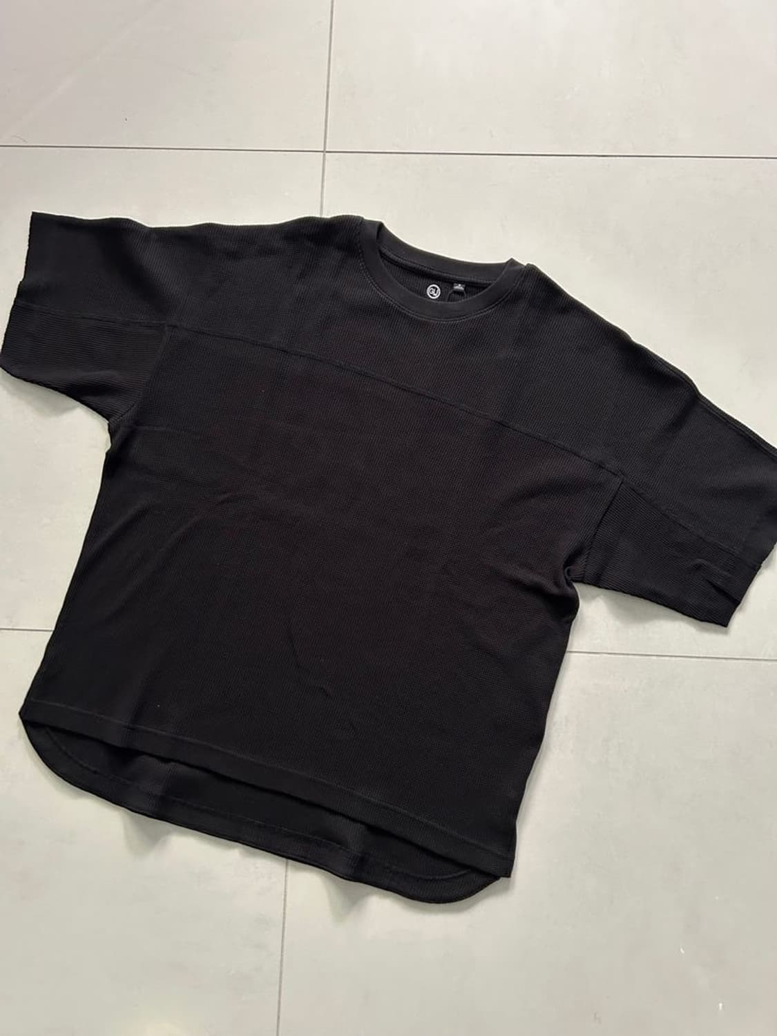 WAFFLE OVERSIZ HALF SLEEVE TEE 오버사이즈 티셔츠 상품이미지5