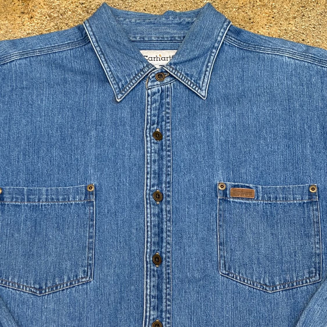 00s 미국 빈티지 칼하트 워크 청남방 데님셔츠 청셔츠 상품이미지4