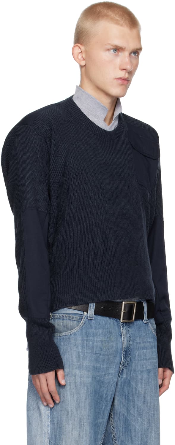 [S,L]프로토타입스 Moved Neckline Military 니트 상품이미지3