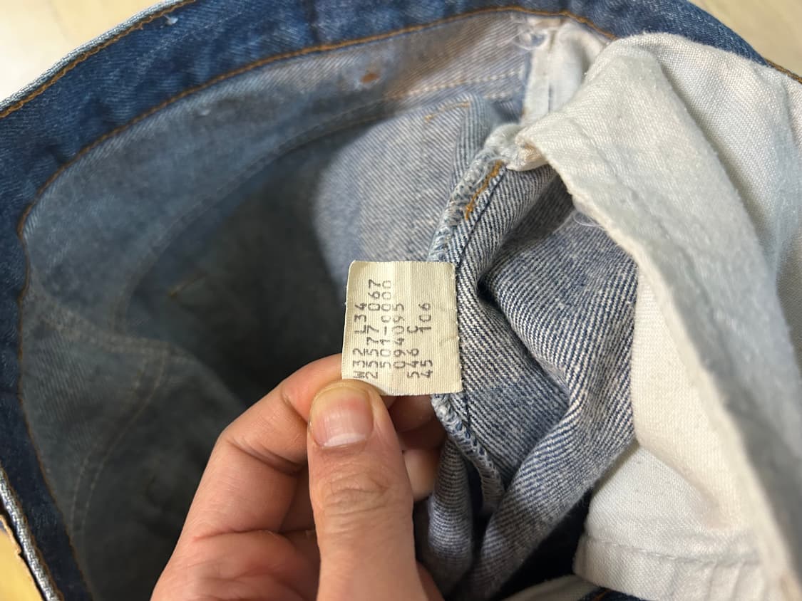 80s미제리바이스501 진청 32/34 상품이미지5