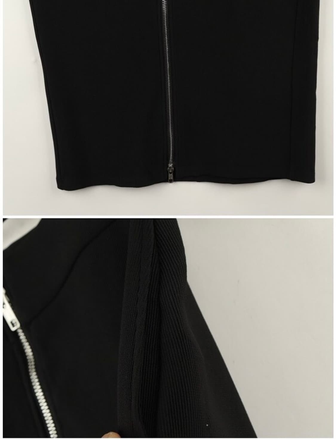 지퍼 투웨이 롱스커트 골지 빈티지 오피스룩 상품이미지3