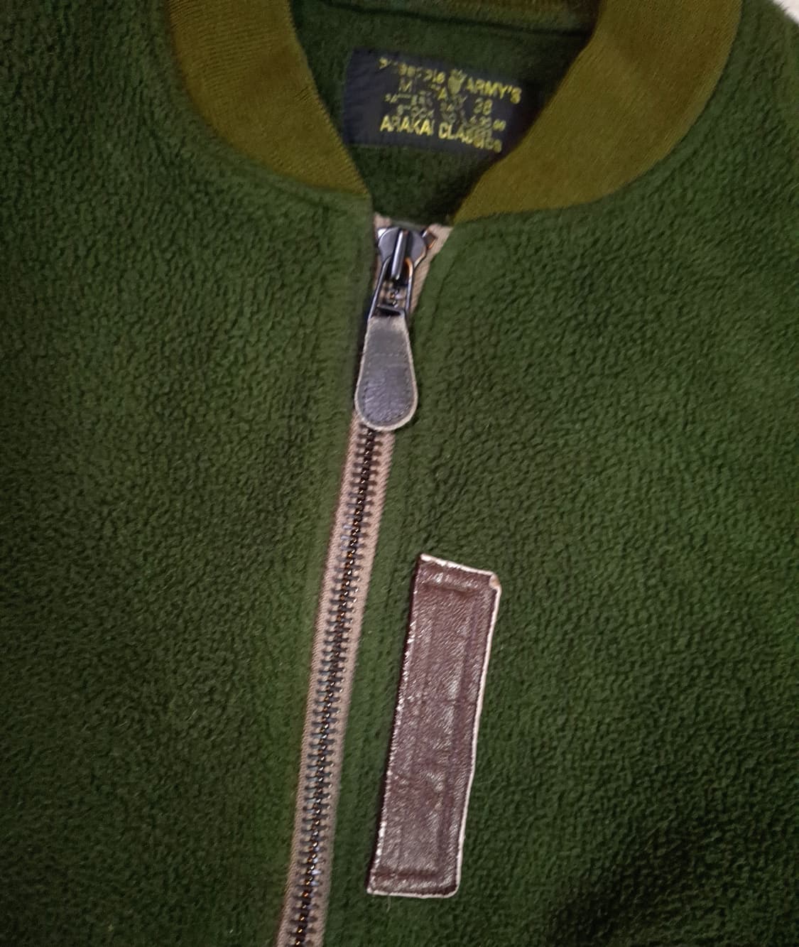 오리지날 캡클로징사 폴라텍 후리스 MA-1 항공자켓 상품이미지3