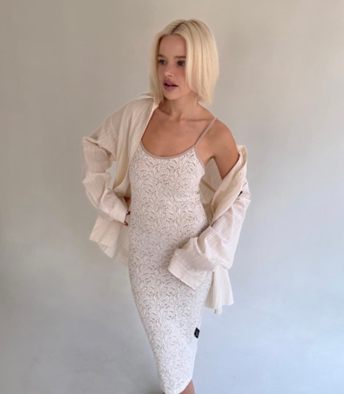 더미스테리어스호텔 레이스 슬립 롱 원피스 상품이미지4