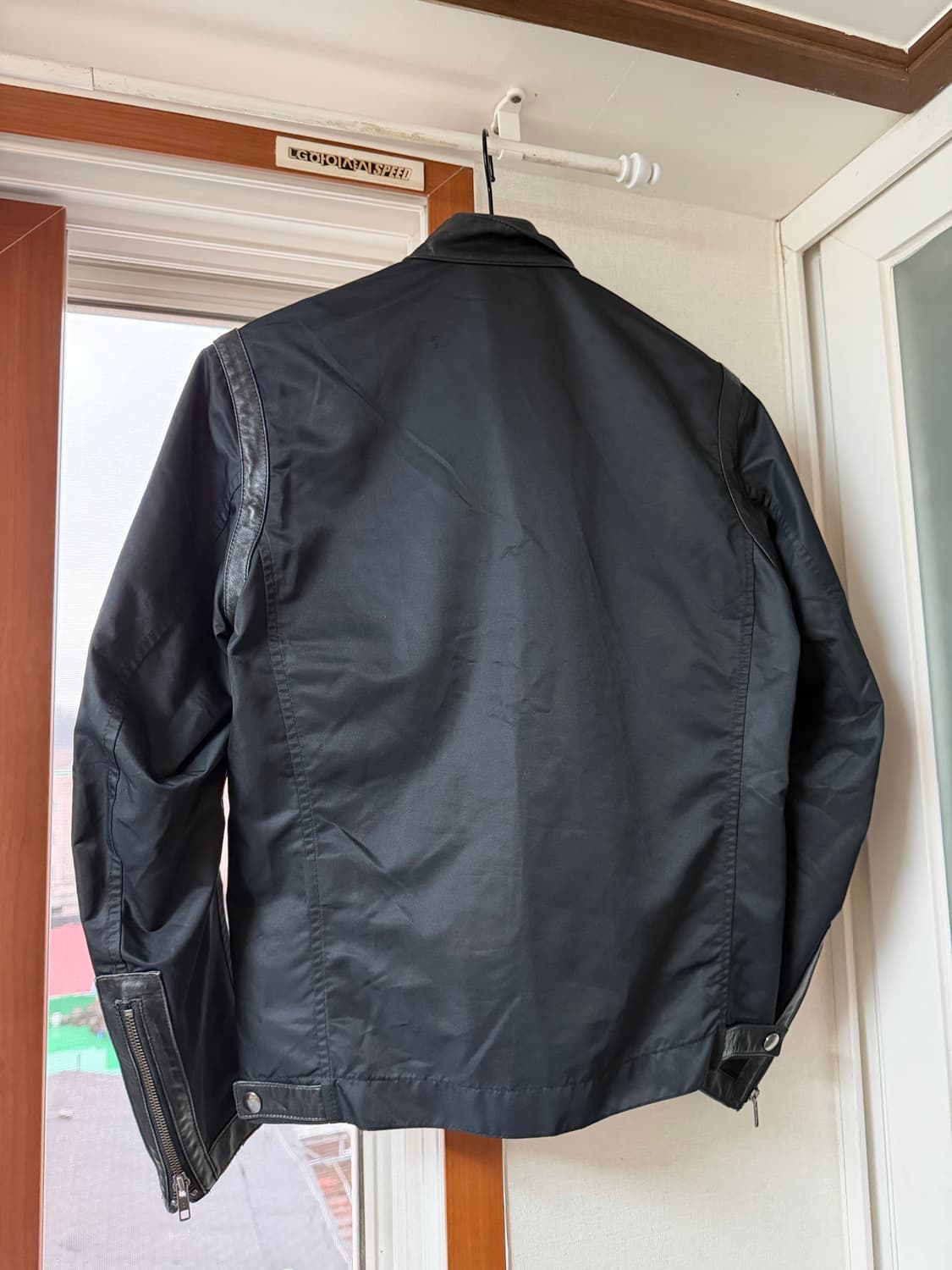 leather poly biker jacket 상품이미지3