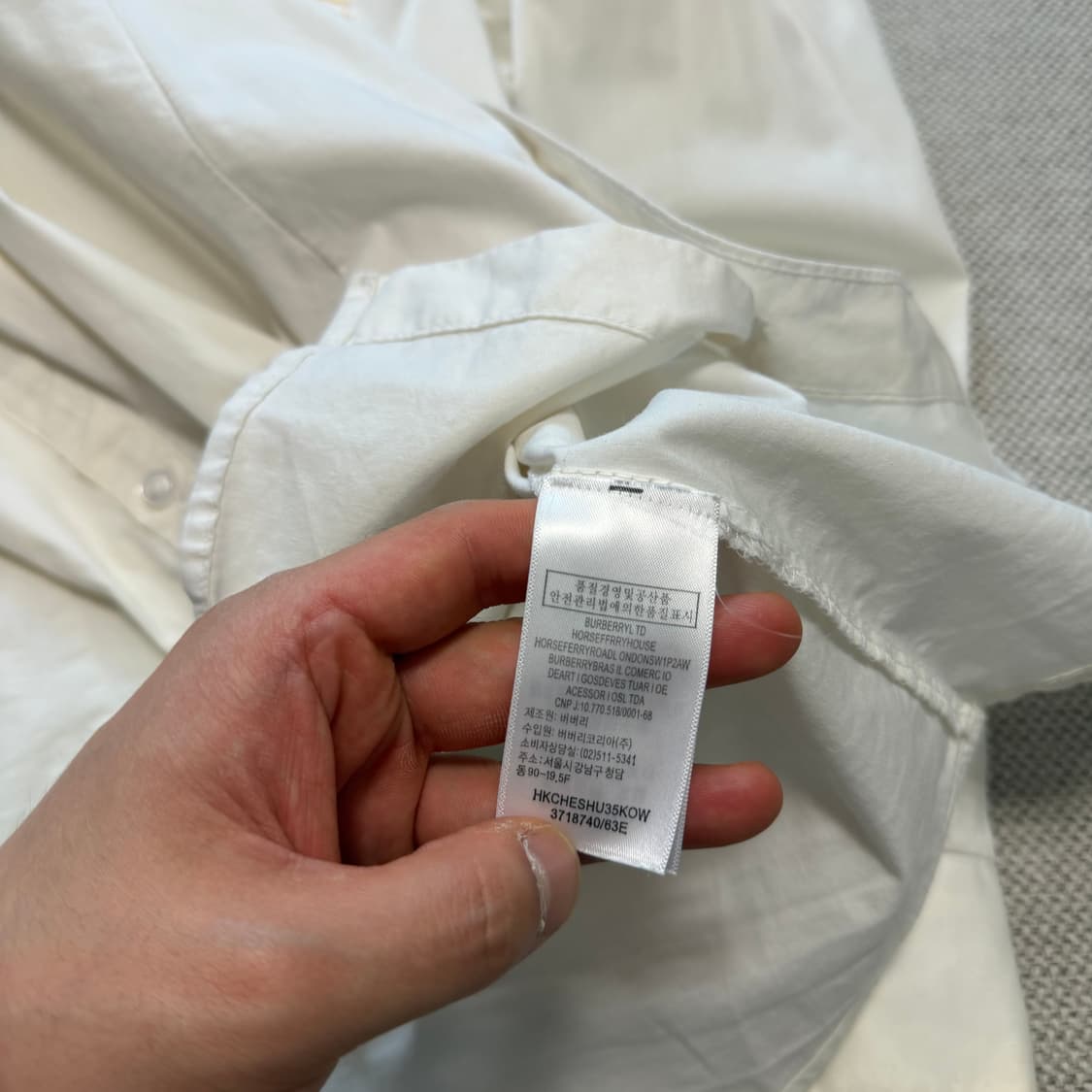 버버리 브릿 빈티지 화이트 셔츠 상품이미지5