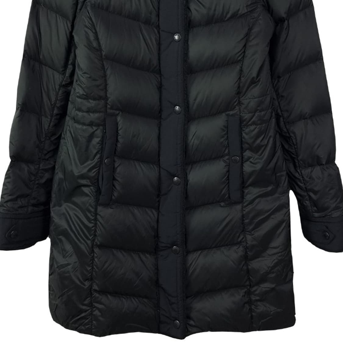 [노스페이스] 구스다운 슬림핏 롱패딩 블랙 M16828 상품이미지5