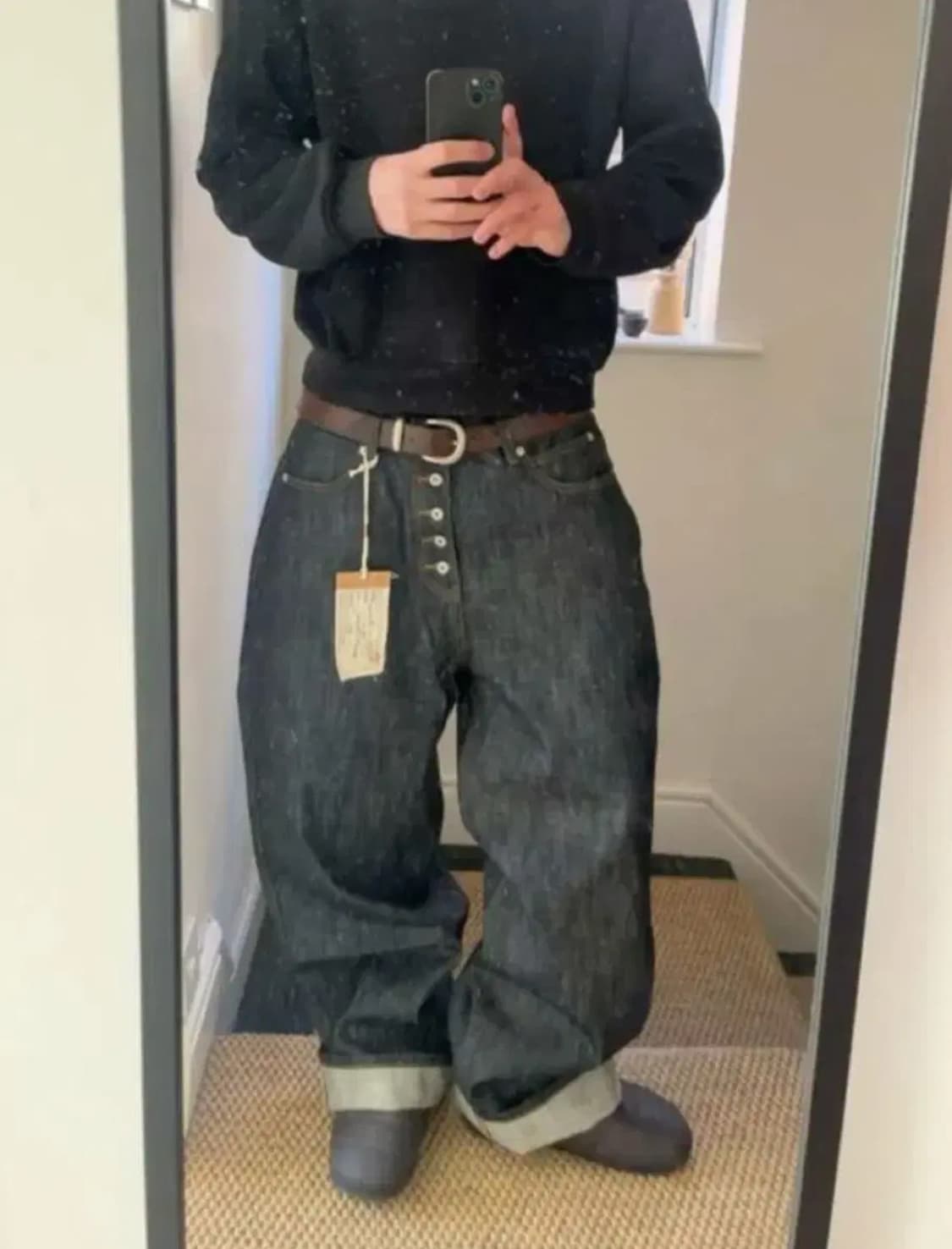 빈티지 와이드 생지 데님 상품이미지1