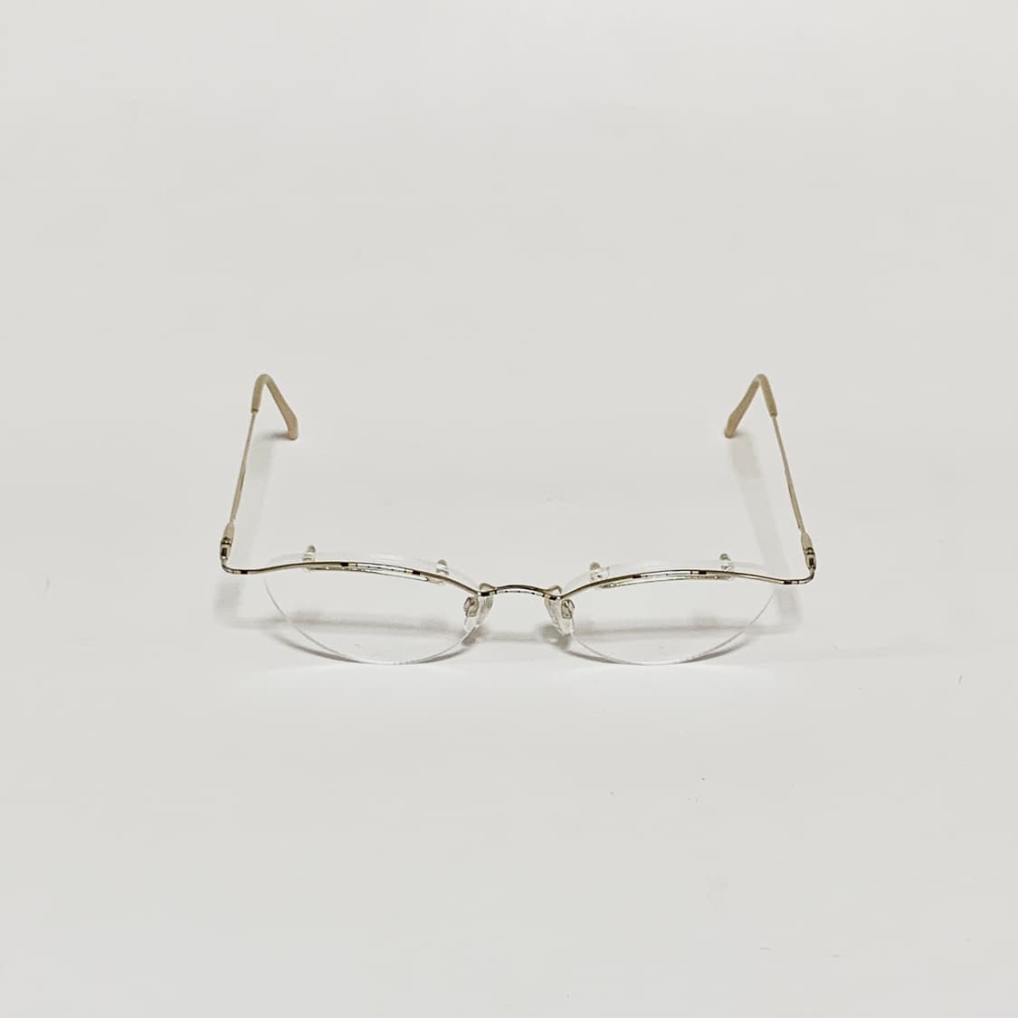 910 반무테 안경 슬림 타원형 메탈 하금테 Y2K 빈티지 남녀공용  상품이미지2
