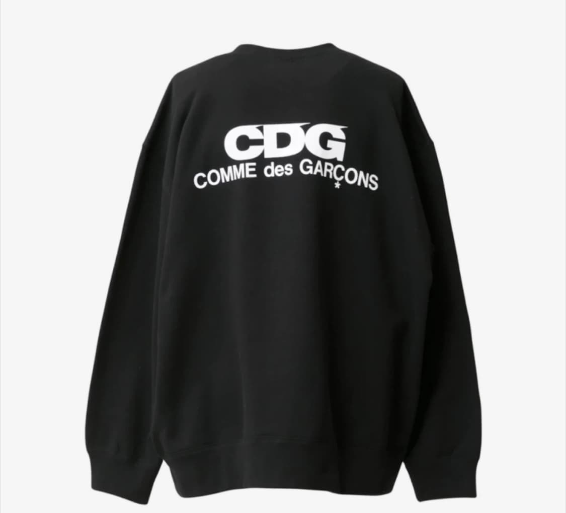 [M] CDG 오버사이즈 스웨트셔츠 맨투맨 블랙 상품이미지1