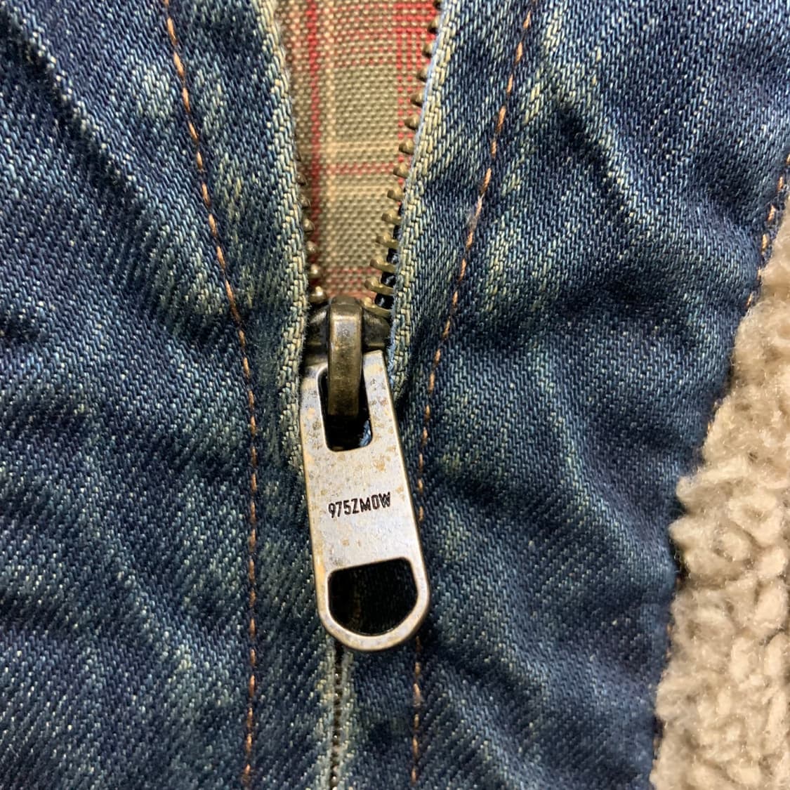ZARA 자라 데님 양털 그리즐리 자켓 L 상품이미지5