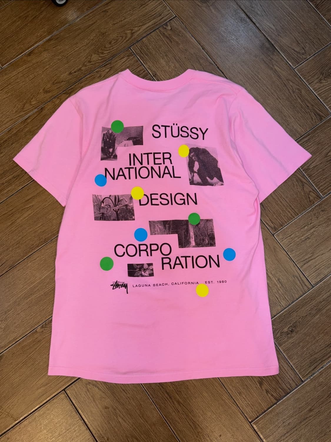 Stussy Dots Pink T-shirt 상품이미지7