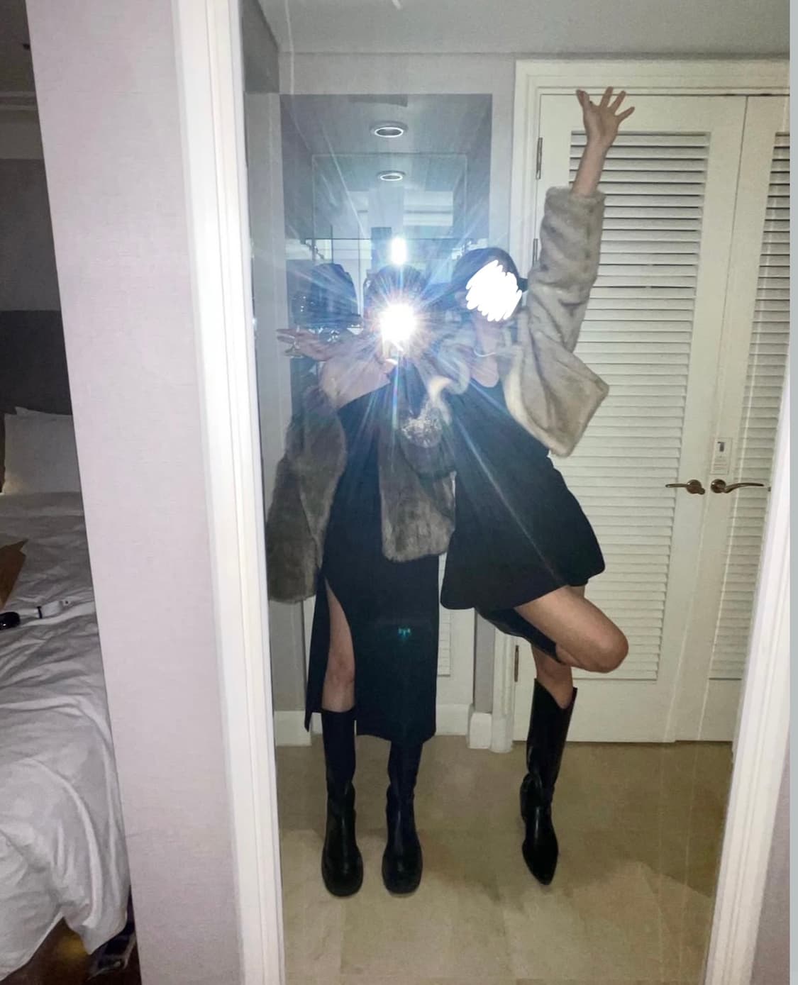 [새상품] 노카라 브라운 퍼 자켓 상품이미지3