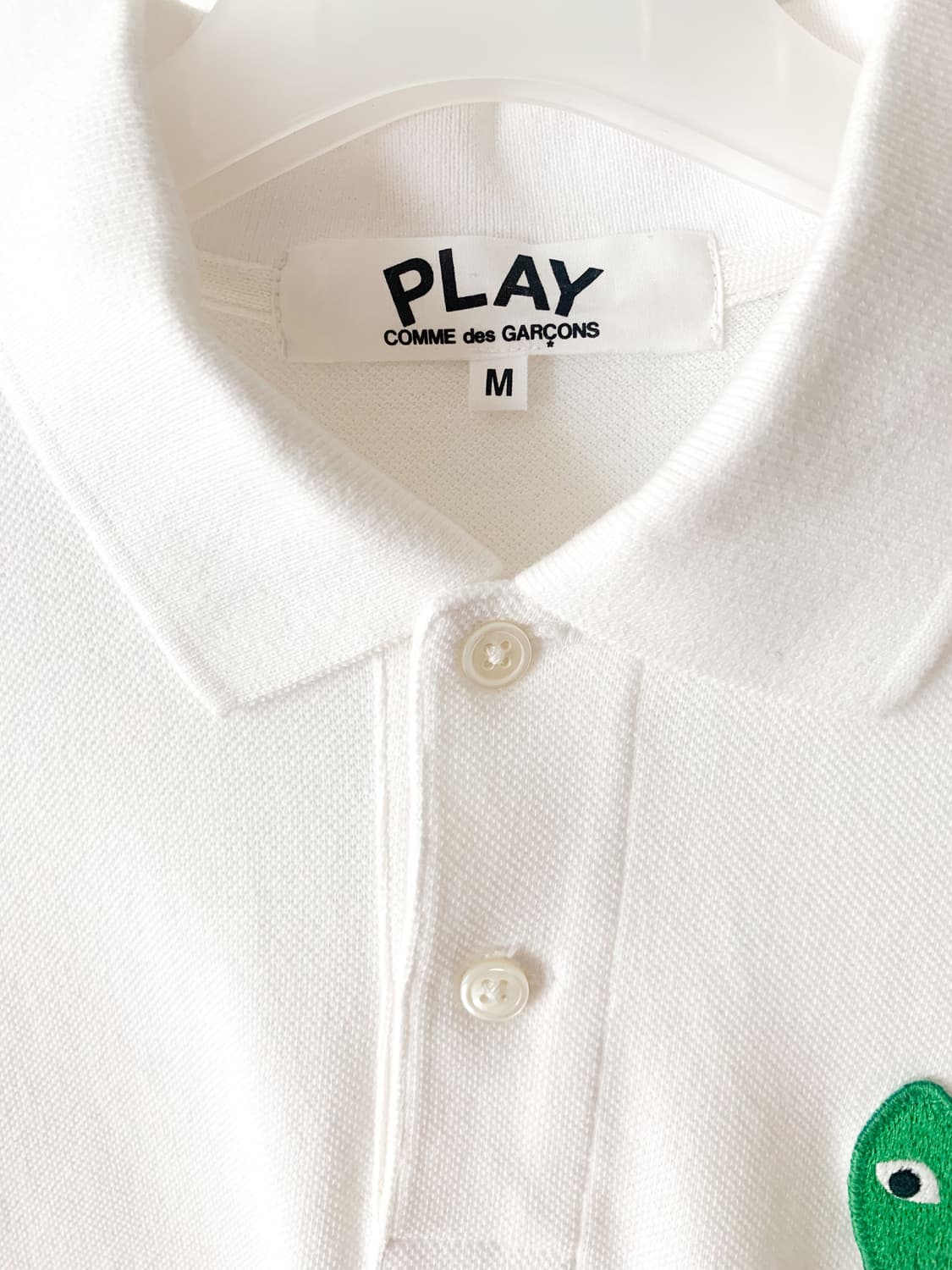 [M] 꼼데가르송 PLAY 그린 하트 폴로 셔츠 상품이미지3