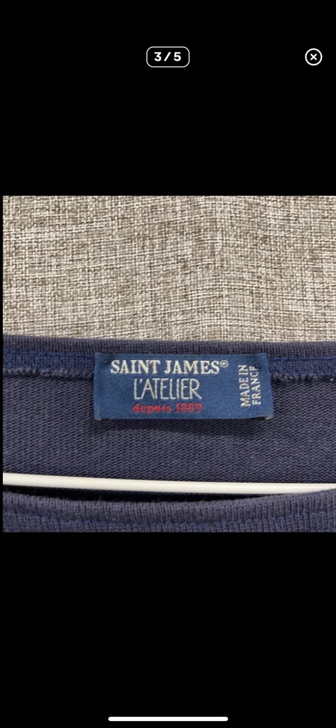 세인트제임스 무지 롱슬리브 긴팔티 100 상품이미지3