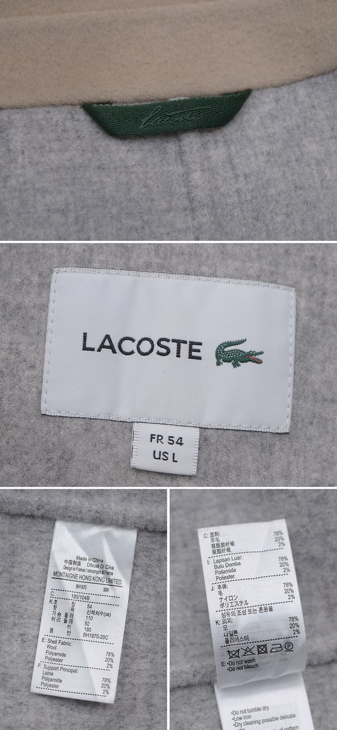 신품급) 라코스테 핸드메이드 싱글 울펠트 오버코트 (105+) 상품이미지10