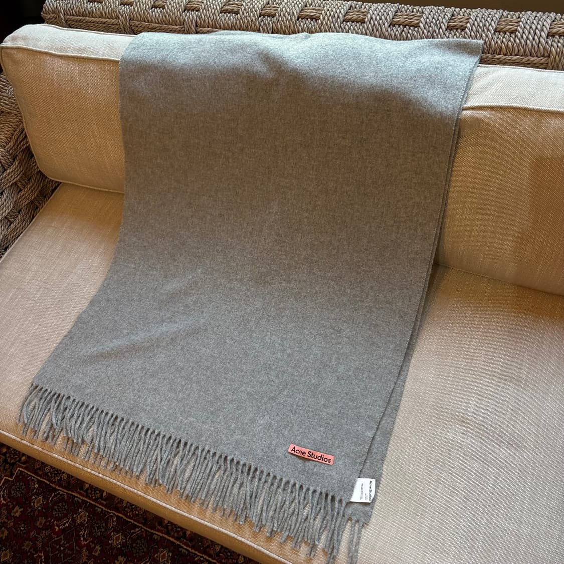 아크네 스튜디오 머플러 멜란지 그레이 울 100 상품이미지6