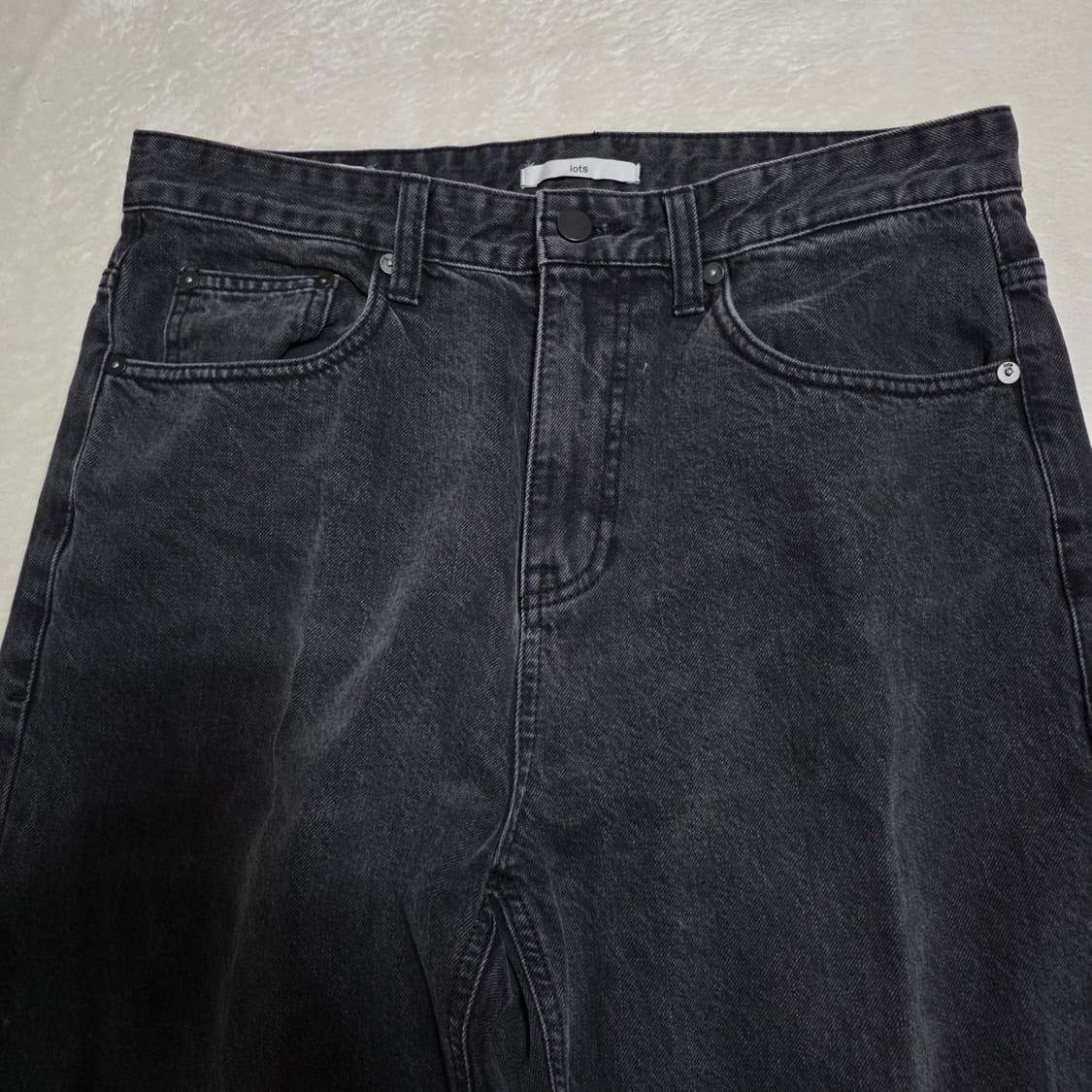 (33)플랙 lots 그레이 워시드 데님 팬츠  상품이미지2